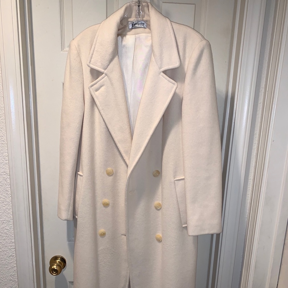 Cream longline coat